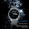 Men's Business-Style Stainless Steel Band Quartz Watches Waterproof Fashionable 9mm Case 30M Water Resistant