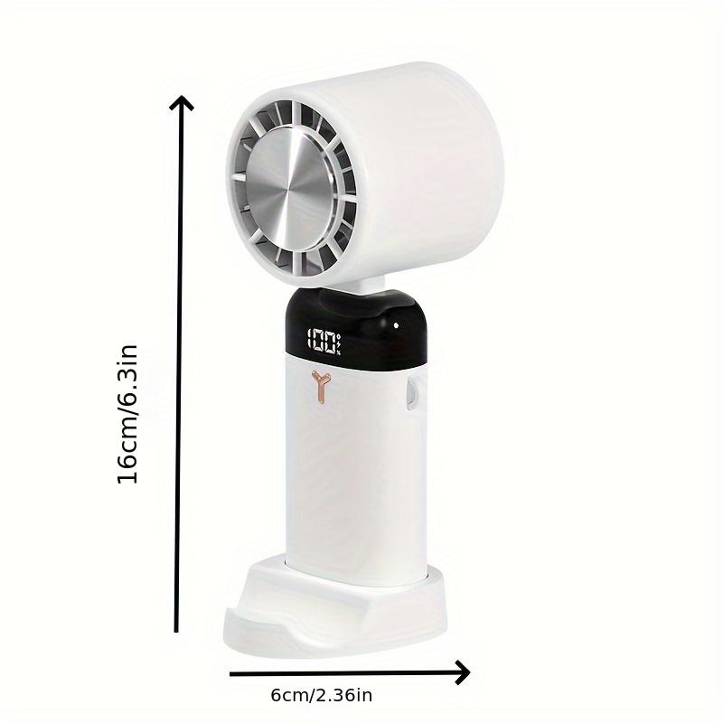 Portable Handheld Neck Cooling Fan, Three Adjustable Speeds, Cooling Mode, 4000mA Battery Rechargeable Personal Fan, Digital Power Display