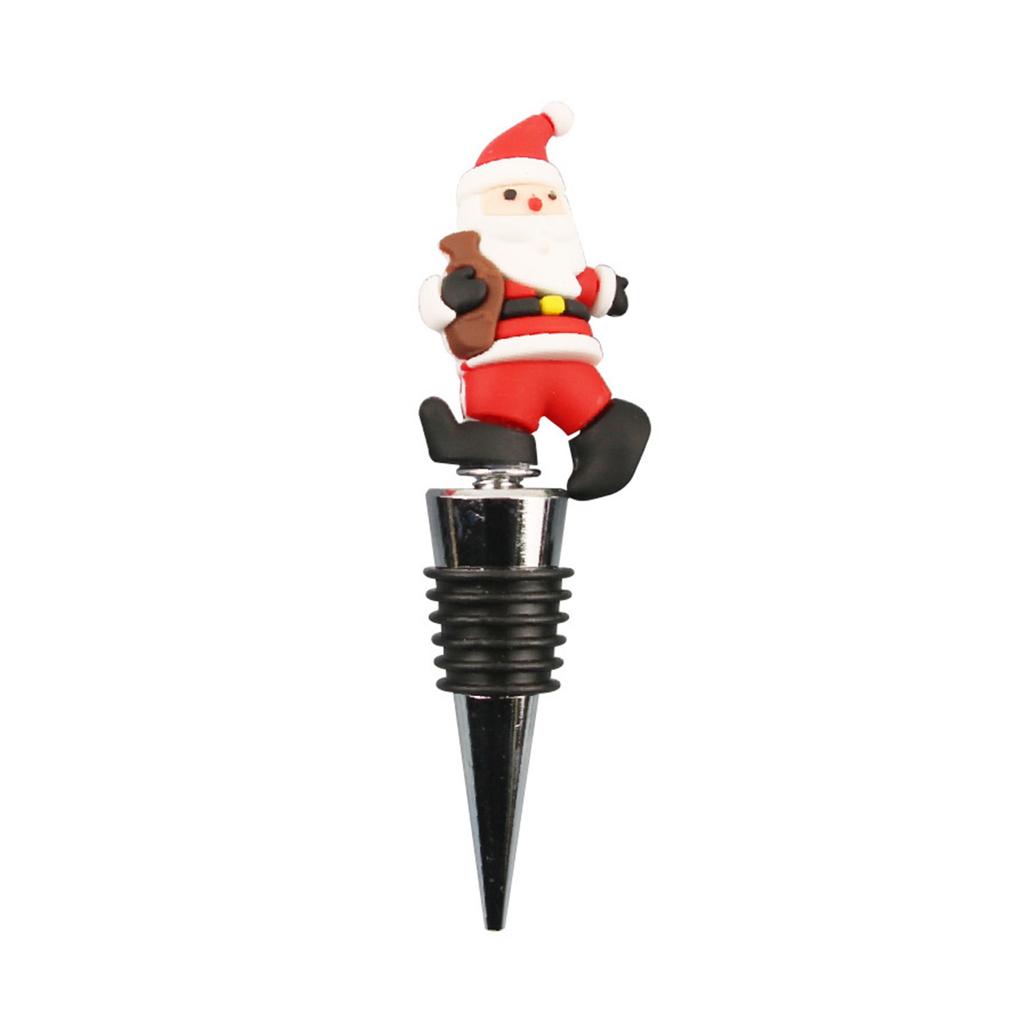 Christmas Wine Stopper  Snowman Bottle Stopper Christmas Decoration Reusable Wine Bottle Cover Gift For Xmas