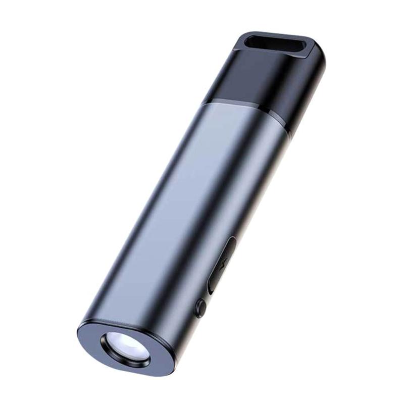 Car Safety Flashlight with Pointed Glass Breaker, Recessed Seat Belt Cutter, and Rechargeable LED Light for Roadside Emergency Preparation