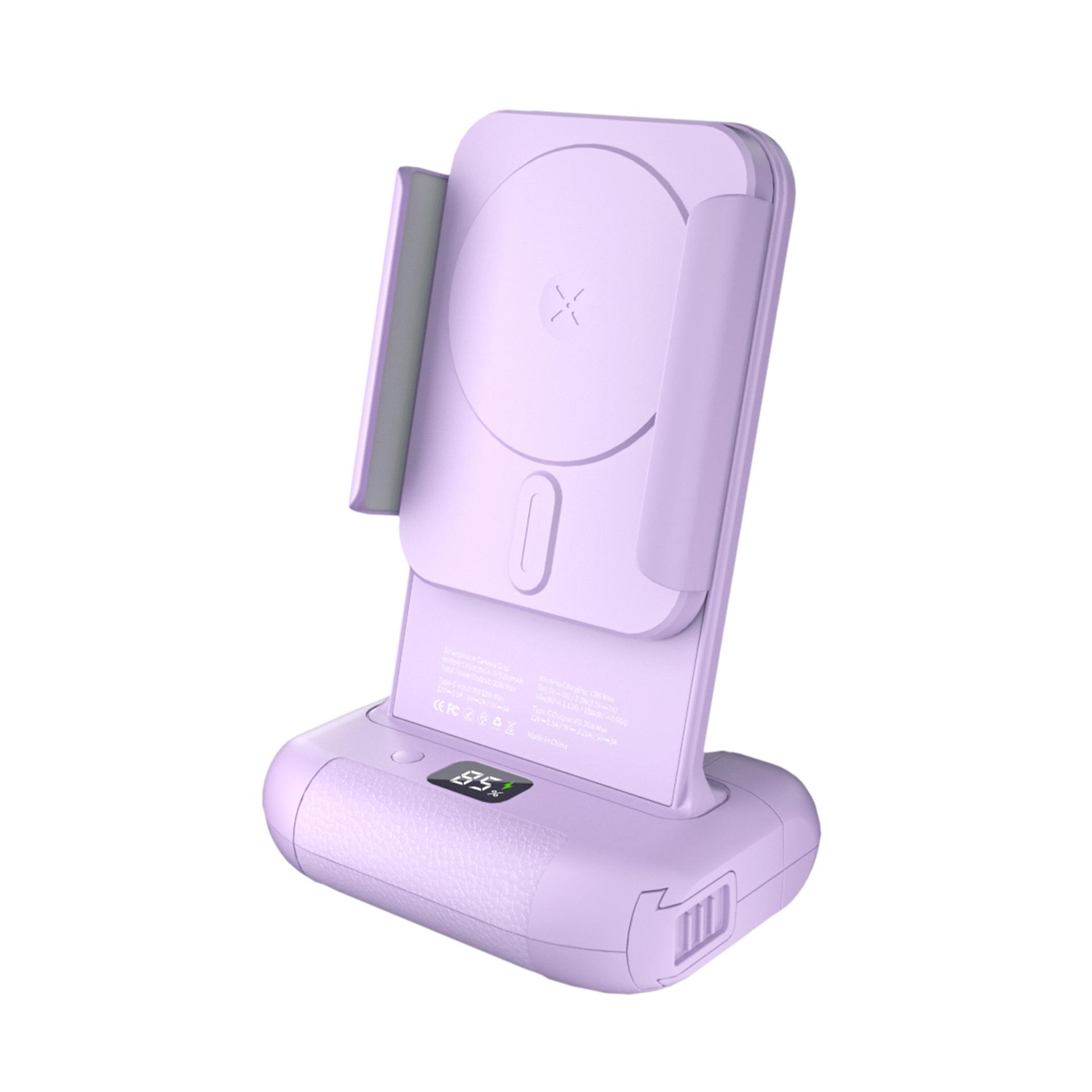 

Магнитная беспроводная подставка 3 в 1 Держатель-рукоятка для камеры Зарядка Многофункциональный магнитный кронштейн для селфи-фото для Android/iOS