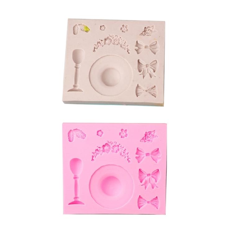 Hat Bowknot Flower Silicone Mold Fondant Mould Baking DIY Supplies Nonstick