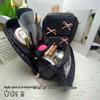 Large Capacity Waterproof Makeup Brush Bag with Cute Bow for Travel