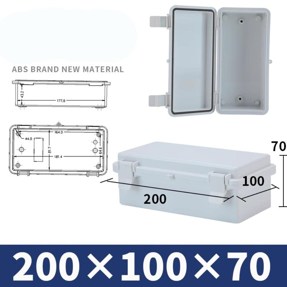 IP67 Electrical Junction Box Waterproof White Outdoor Sealed Switch Power Case Plastic Enclosure With Hasp Distribution Boxes