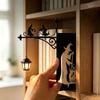 Gothic Iron Witch Bookshelf Lamp Black Metal Mini Shelf Lamp  Gift for Book Lovers