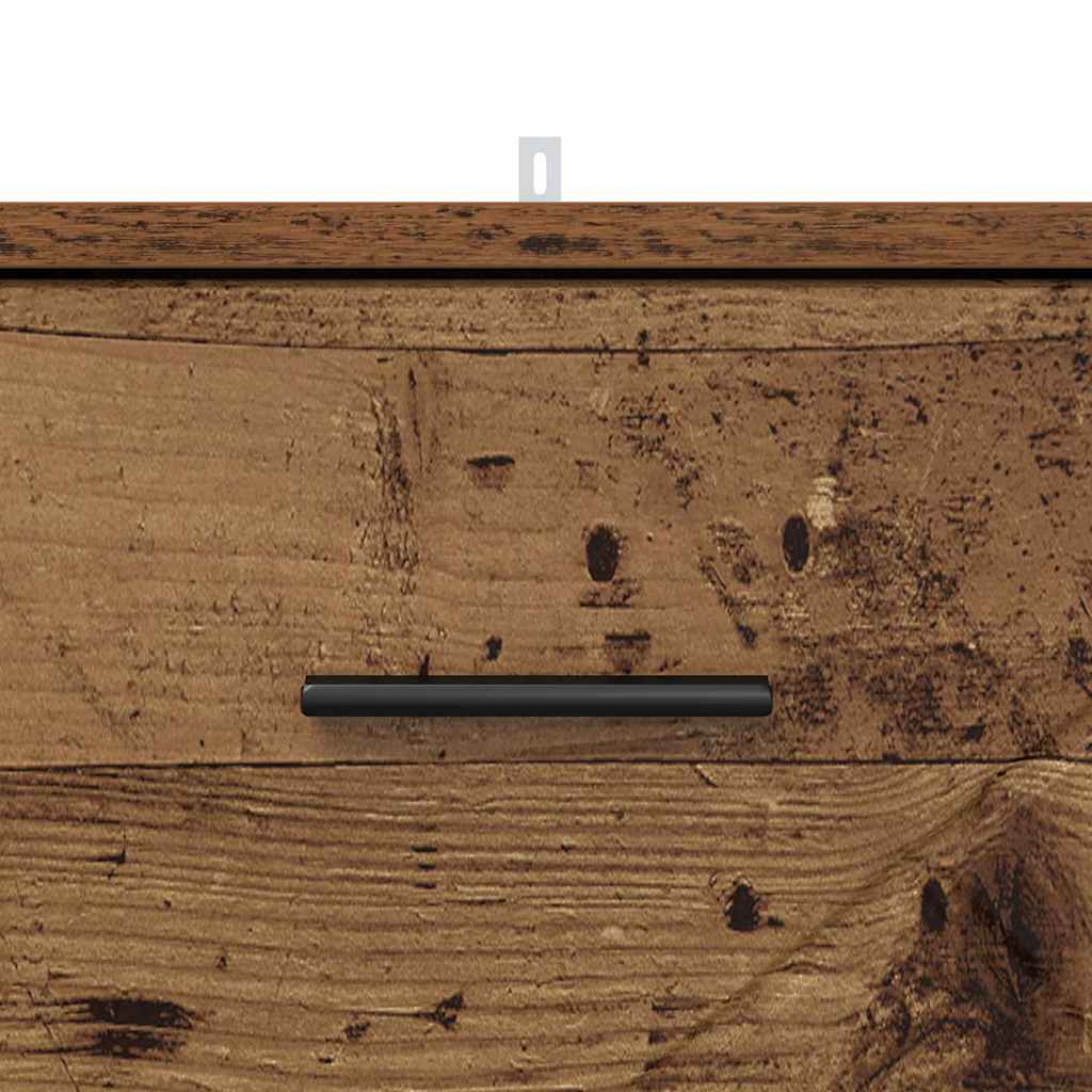 Nightstand with Drawers Rustic Wood Look 38 x 38 x 66 cm Engineered Wood