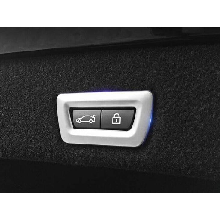 Silver ABS Tailgate Rear Door Button Cover Trim For BMW 5 Series G30 2018-