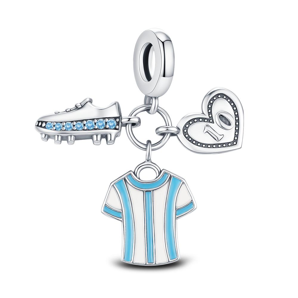 Copper Sports Series Charm Football Barbell Pendant Original Make Diy Bracelet Party Jewelry Gift For Men And Women