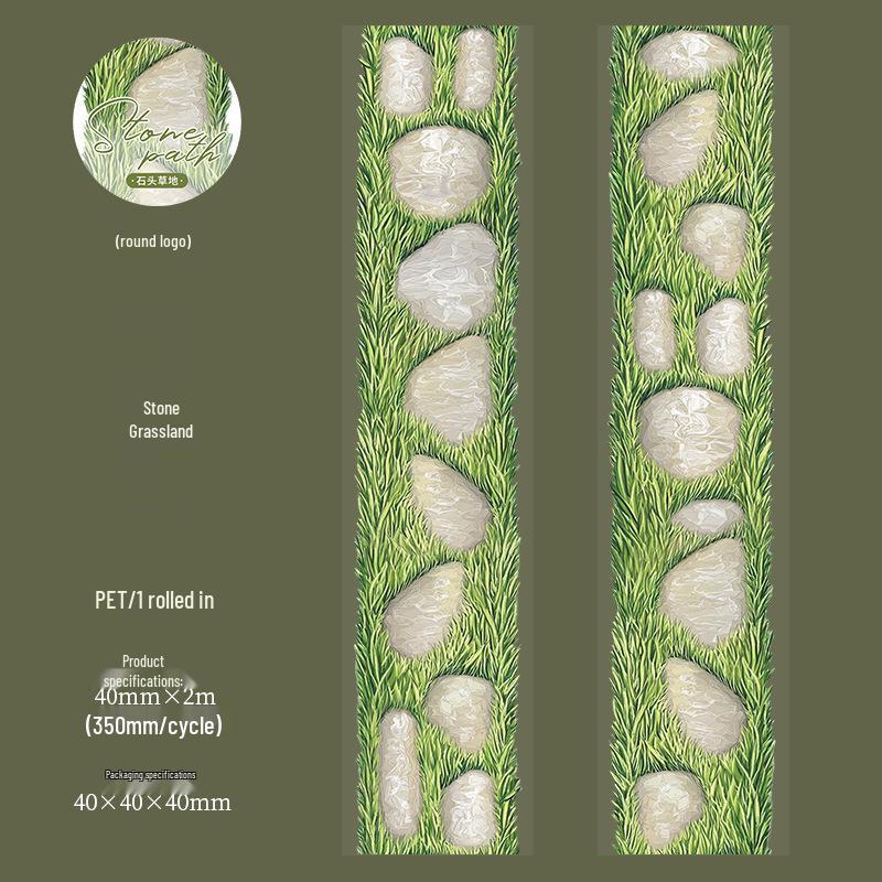 Stone Path Series PET Tape for Journal & Collage - 6 Styles