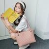 Bag Women's Fashion Embroidery Rhombus Mother and Child Tote Bag New Versatile Large Capacity Mother and Child Bag