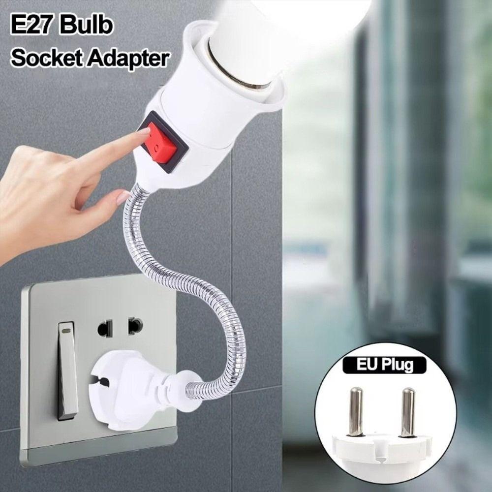 Plug Switch E27 Lamp Base with Switch Adjustable Flexible Light Holder Durable Direct Plug  Bedroom