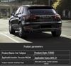 Black Titanium Mirror Silver Quad Exhaust Tips for 2014-2021 Porsche Macan/Cayenne Turbo