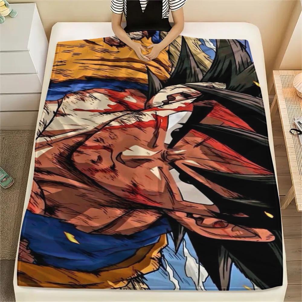 Goku Rest Time Cozy Flannel Blanket, Attractive Printed Cover for Home Decor, Picnic and Short Journey.-TING
