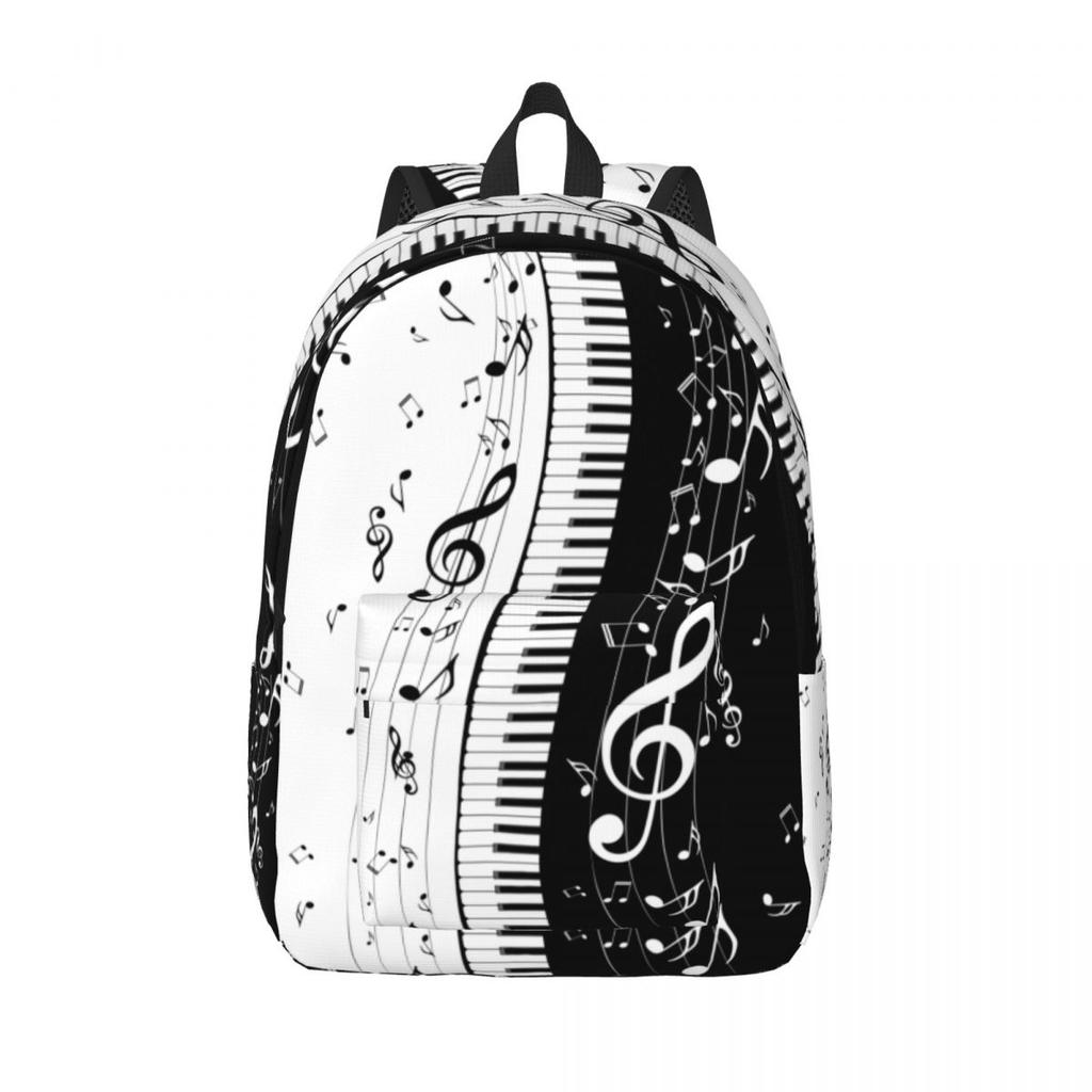 Ästhetische Klaviertasche Musiknoten Rucksack Unisex Schulstudent Klaviere Musik Pianist Schultaschen Junge Mädchen Leinwand Tagesrucksack Geschenk