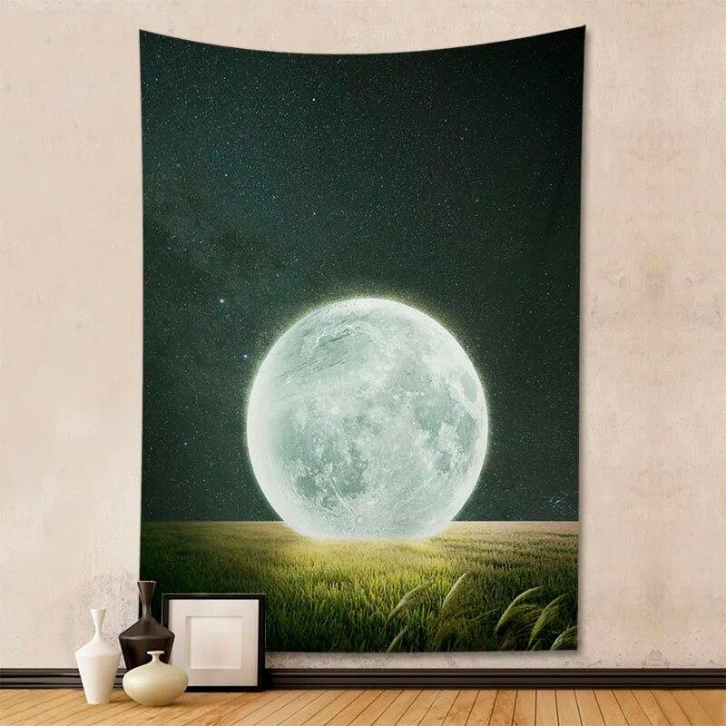 Tapestry beautiful starry sky moon room decoration home life wall hanging background cloth