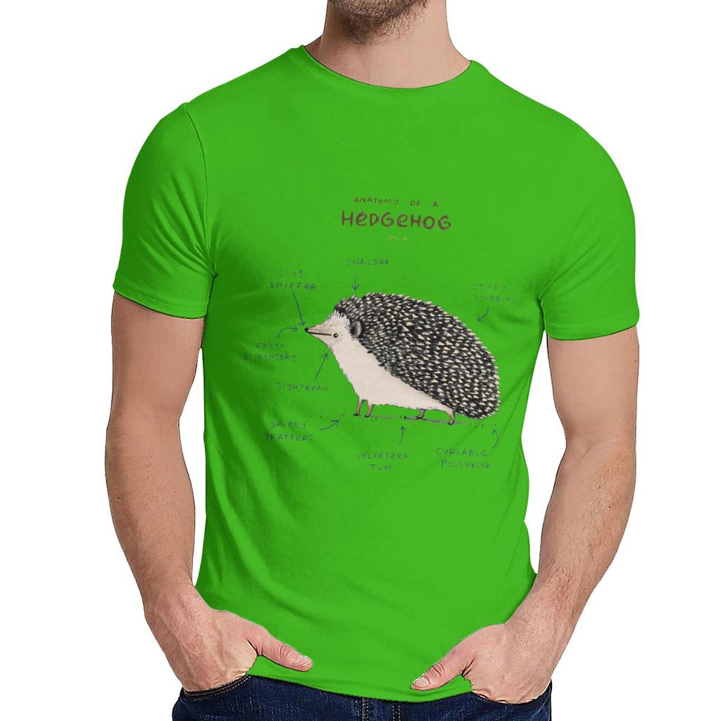 For Male Tee Shirt Anatomy Of A Hedgehog Soft Harajuku Classic Round Neck Vintage T Shirt