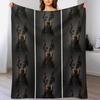 Doberman Graphic Throw Blanket Warm Comfortable Blanket Gift for Parents Friends
