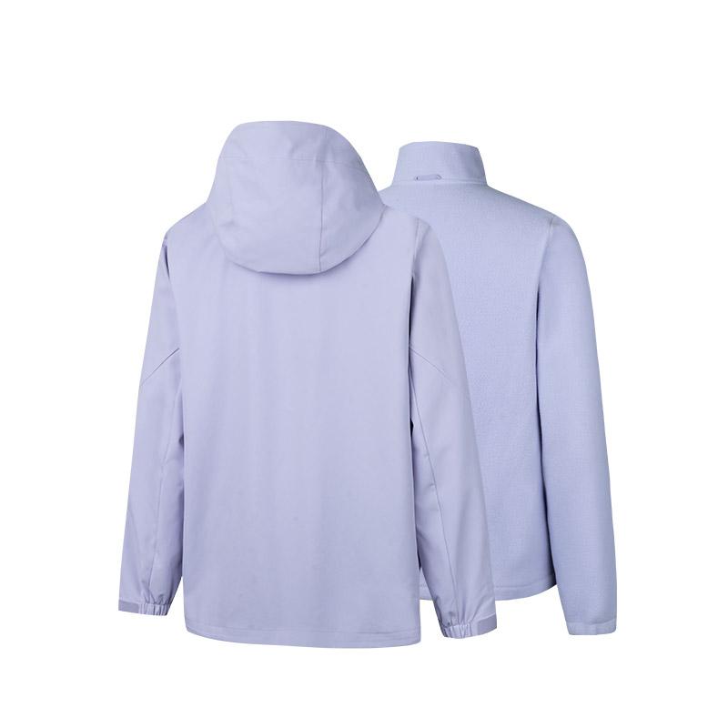 Anta Solid Color Hooded Long Sleeve Training Jacket Women Jackets Light-Purple 962447602-1