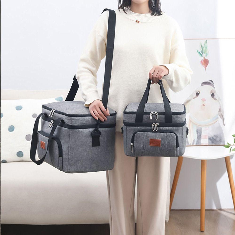 

Portable Picnic Storage Bag Lunch Box Breakfast Organizer Insulated Thermal Bag Cooler Lunch Bag