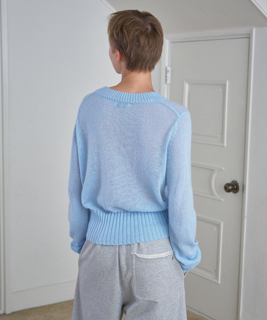 Simeteuligpeosenteu Baby Logo Knit Top / Sky Blue