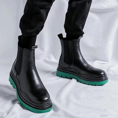 2025 Herren Leder Bequeme High Board Schuhe Modische Englischer Stil Plateau Chelsea Boots Neuankömmling Motorradstiefel