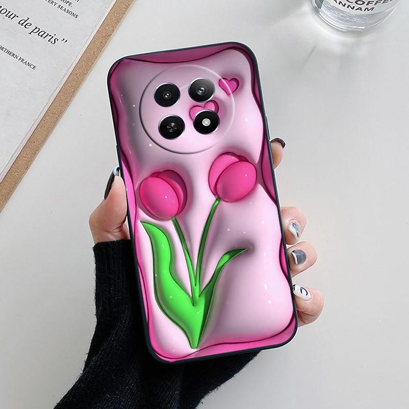 Für Realme 12 5G Hülle Abdeckung Realme12 Funda Coque Weiches Mode Silikon Schutzhülle für Telefonkamera für Realme 12 5G