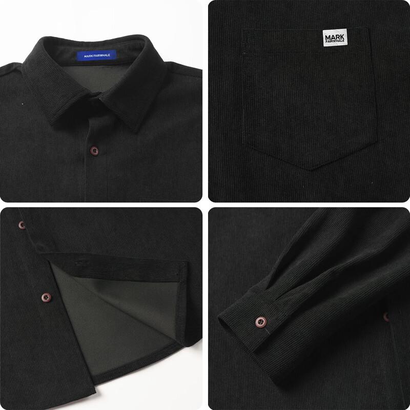 Mark Fairwhale Men's Minimalist Long-Sleeve Casual Shirt Jacket