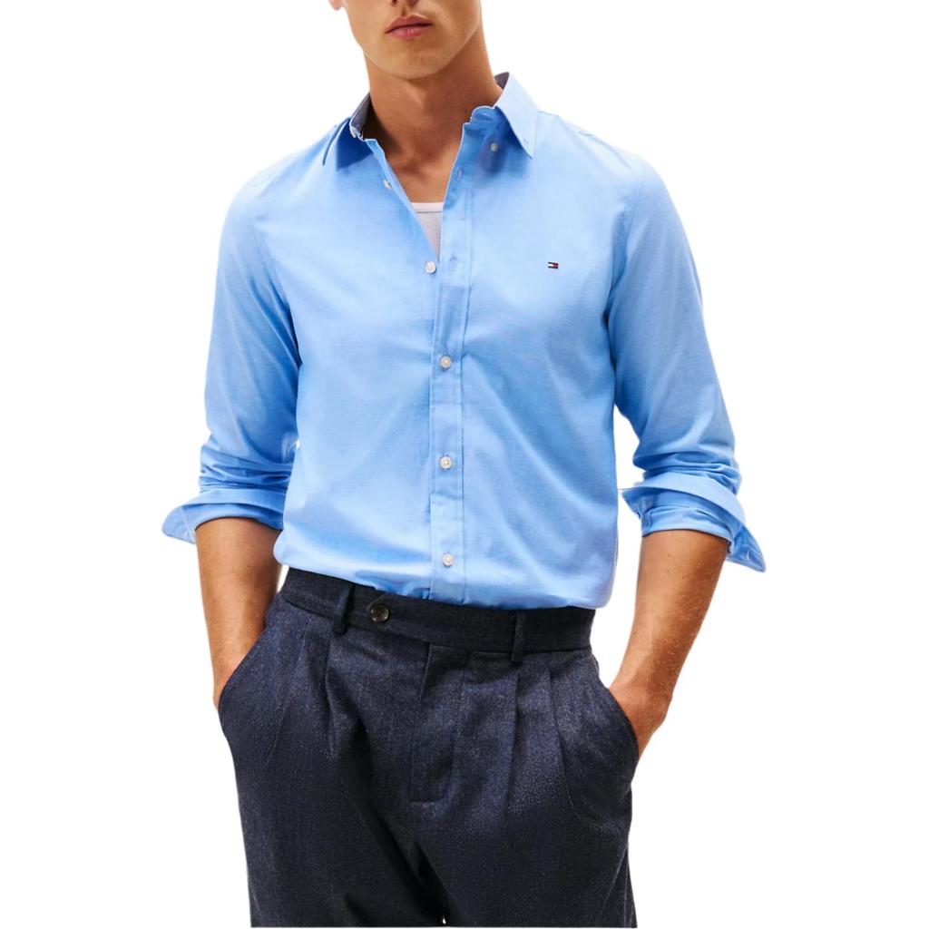 Tommy Hilfiger Comfortable Versatile Casual Twill Slim Fit Long Sleeve Shirt Men Shirts 78JB283-C1Z