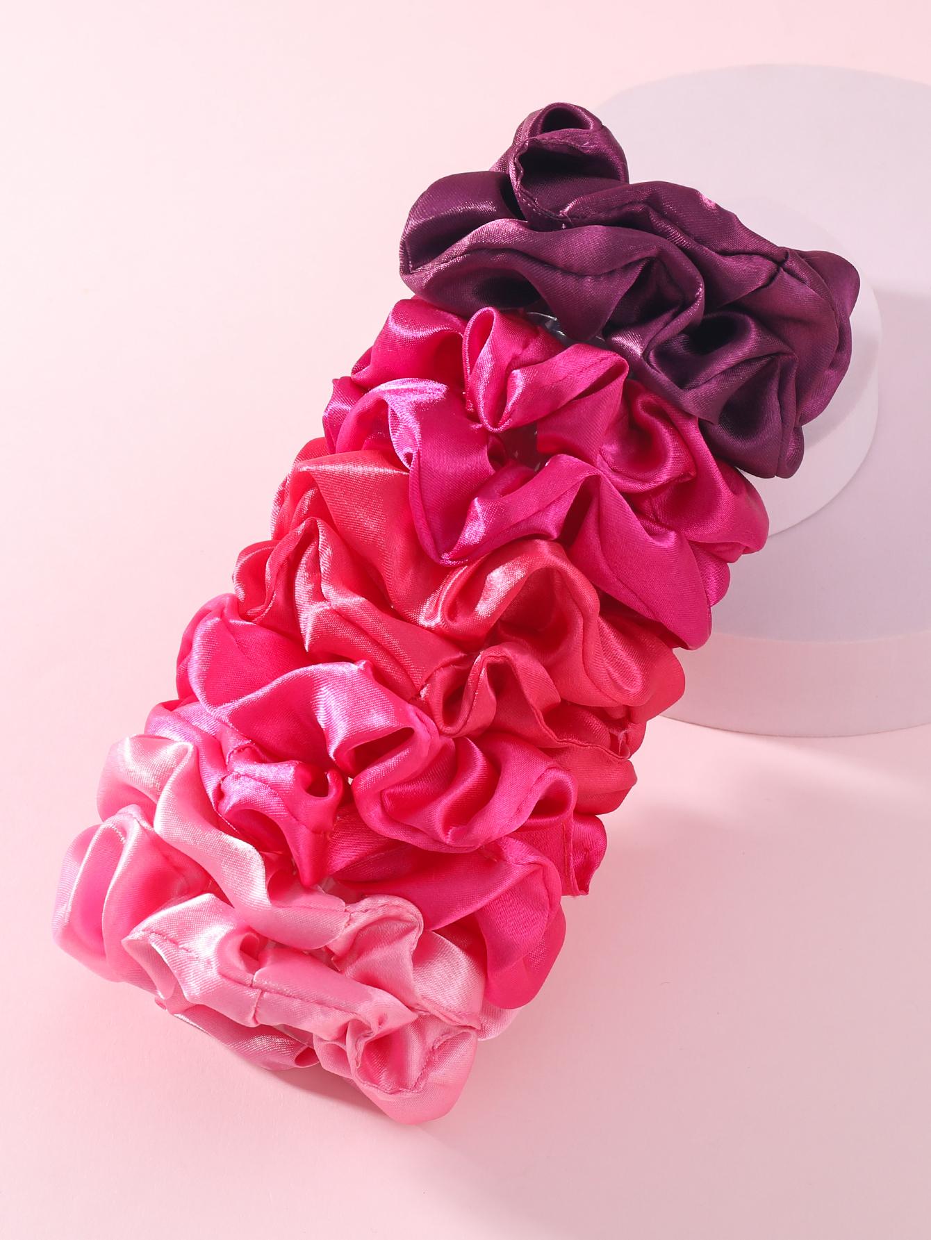 

10 шт. Модні атласні скранчі для жінок, дівчат, еластичні гумки для волосся, для хвостика, шнурки для волосся, кольорові головні убори, аксесуари для волосся