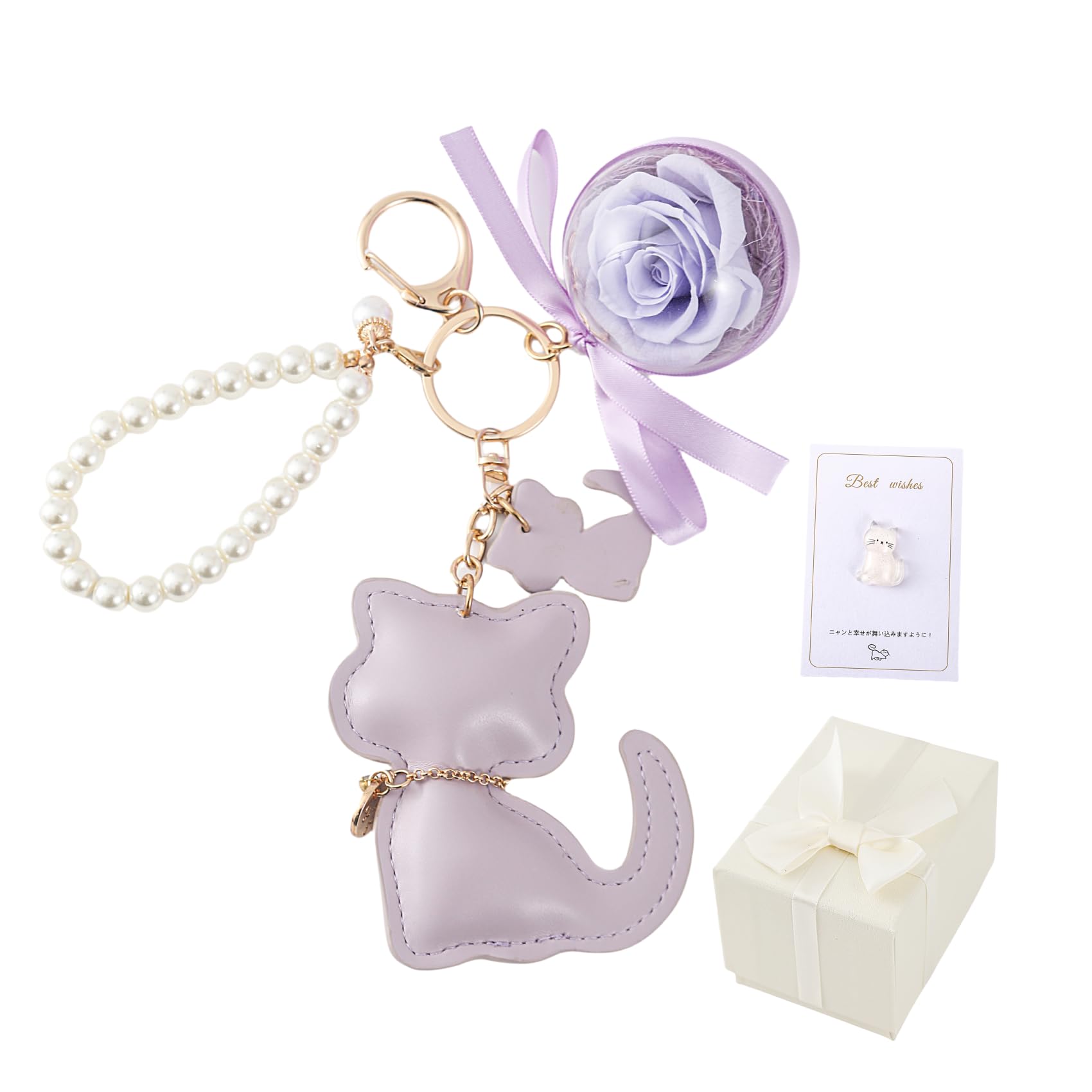 

Брелок с сухоцветом Женский брелок Подарок на День рождения Подарок на Белый день Цветы, которые не вянут Подарок на день рождения Популярный среди женщин Милый фиолетовый