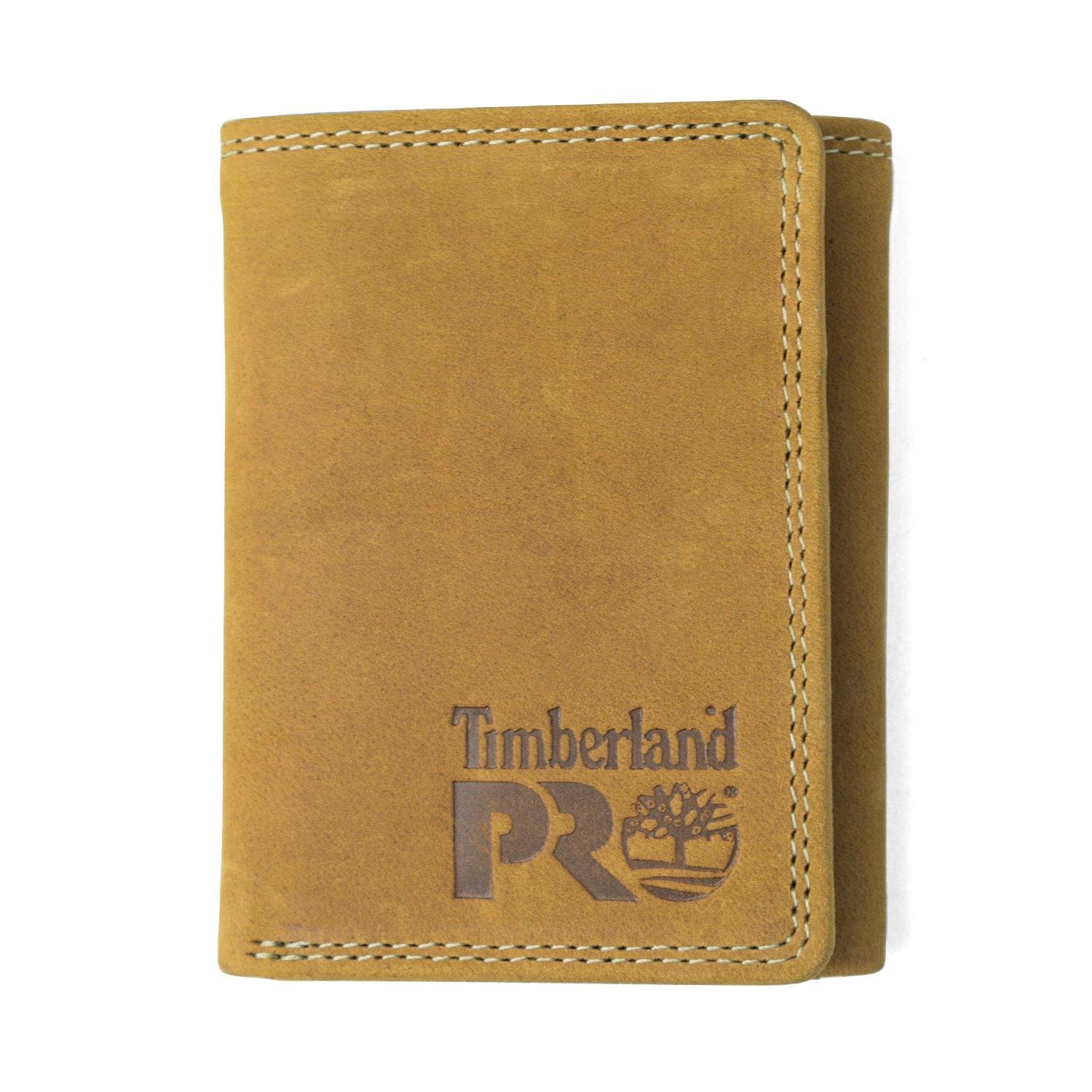 Мужской кожаный трехстворчатый кошелек Timberland PRO с RFID-защитой, окошком для ID, цвет Коричневый, Пшеничный/Пуллман, Размер,