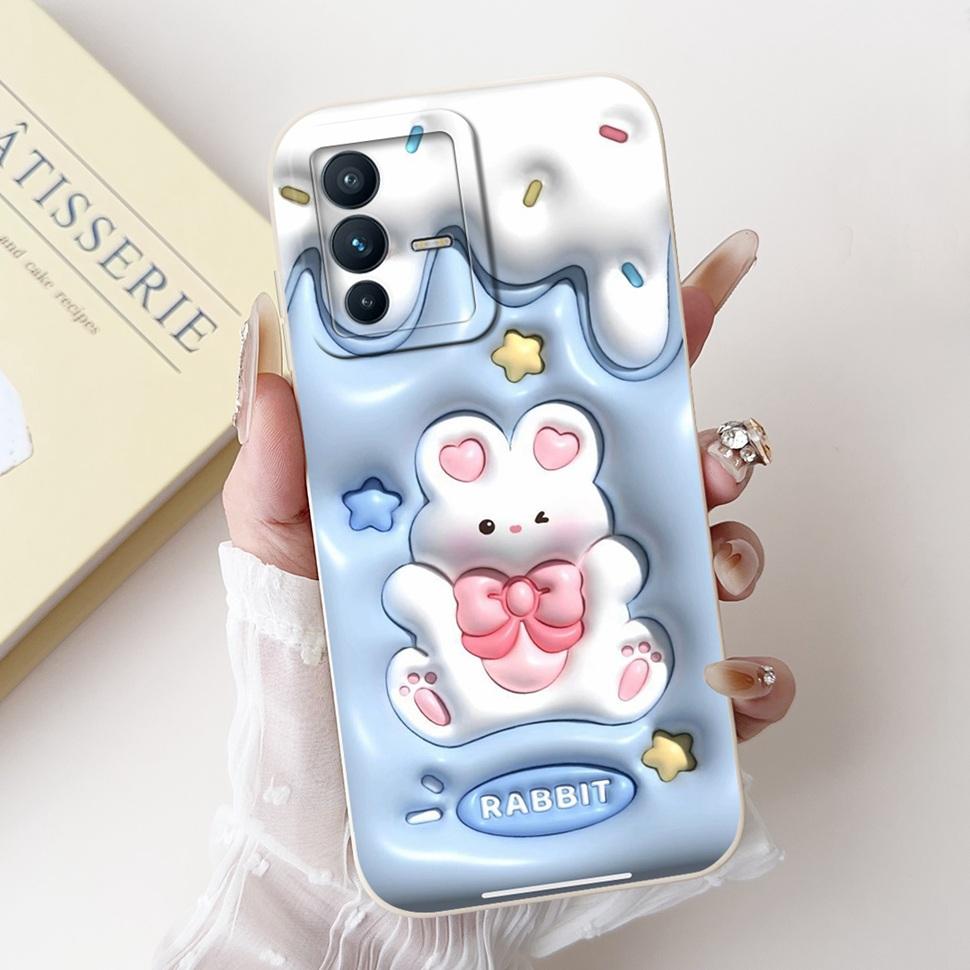 For Vivo V23 5G Case Soft Silicone Cute Patterned Cover Phone Cases For Vivo V 23 V23 V2130 V2303 Back Cover Funda ShockProof