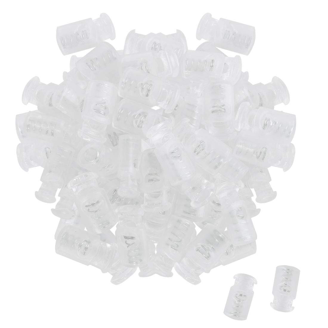 

uxcell Пластиковый фиксатор шнура, стопор, пружинный стопор, одно отверстие, тумблер, фиксатор, наконечник веревки, шнурок для 100 шт. одежды, шнурков, сумок, кемпинга,