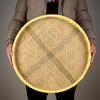 Bamboo Woven Round Winnowing Basket: Household Basket for Storage, Decoration, and Drying Tea or Goods