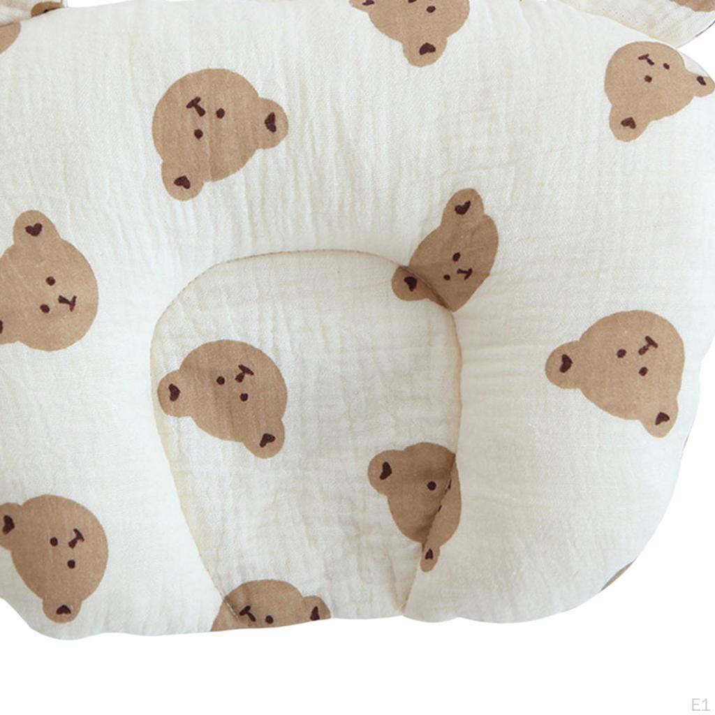 Newborn Pillow Portable Head Shaping Cartoon Comfortable Neck Support Bear