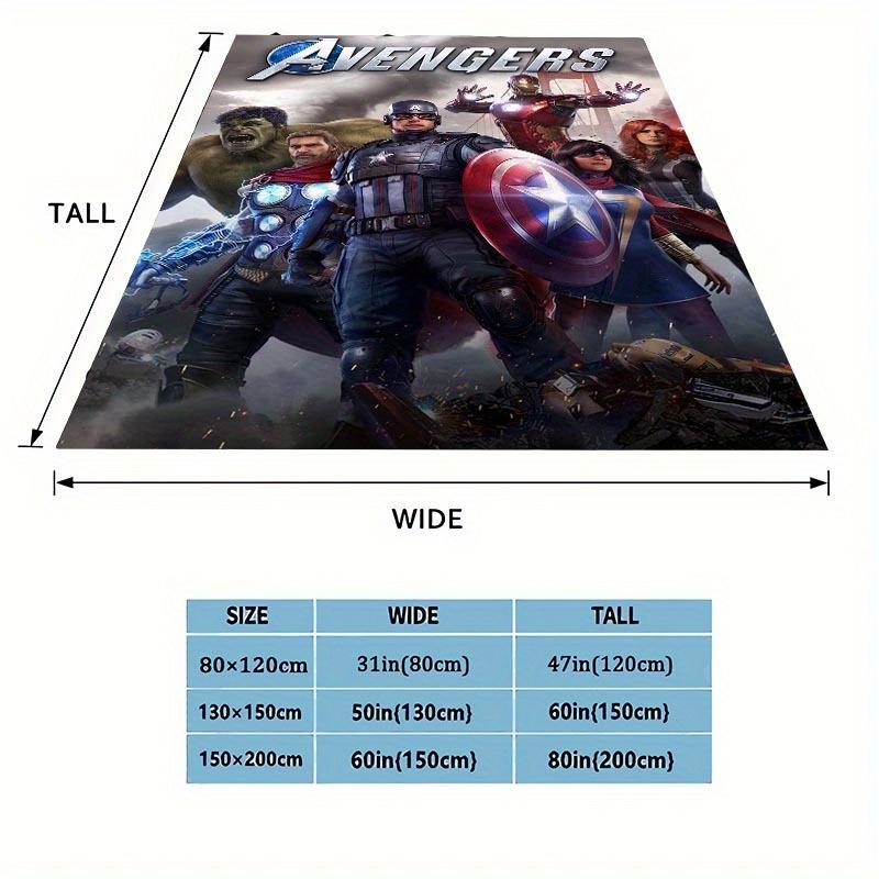 1pc Avengers Printing Blanket - Soft, All-Season Throw for Living Room, Bedroom,Personalized Gift with Adorable Cartoon Design