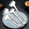 Stainless Steel Food Tongs Frying Spatula Drain Oil Clips Meat Salad Bread Barbecue Clamp Kitchen Cooking Accessories