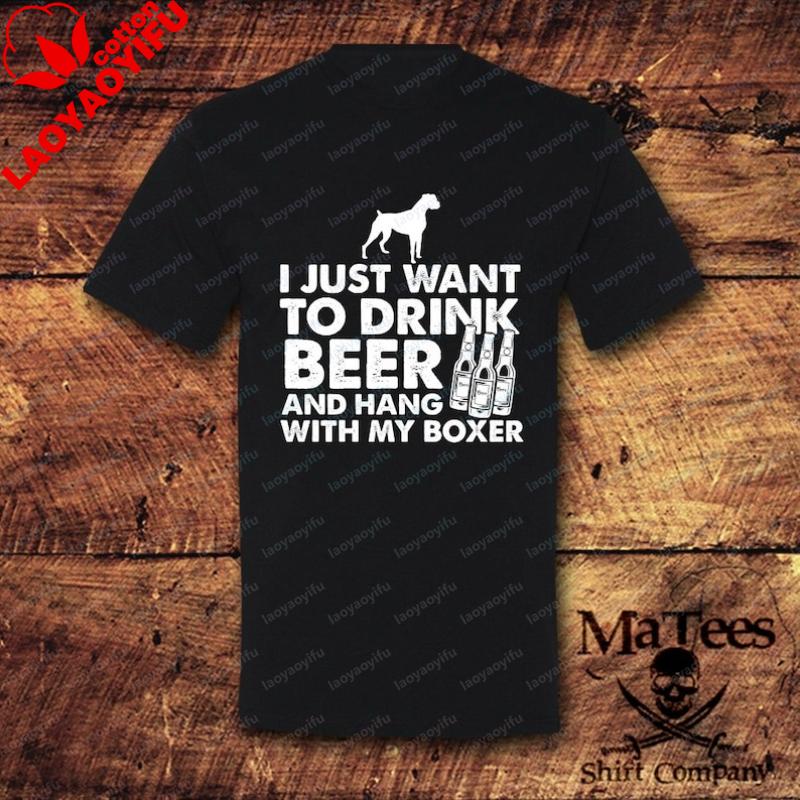 Boxers Boxer Dog Beer Drinking Shirt Drinking Dog Lover Gift TShirt Women Clothes Harajuku Oversized T Shirt Shirts for Women S
