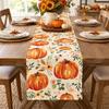 Maple Leaf Pumpkin Table Runner Flower Halloween Tablecloth  Autumn Wedding