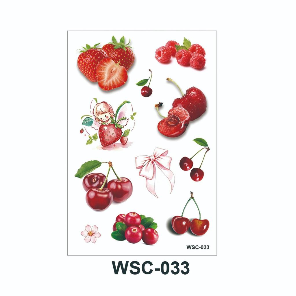 WSC Waterproof Non-Reflective Flower & Butterfly Tattoo Sticker