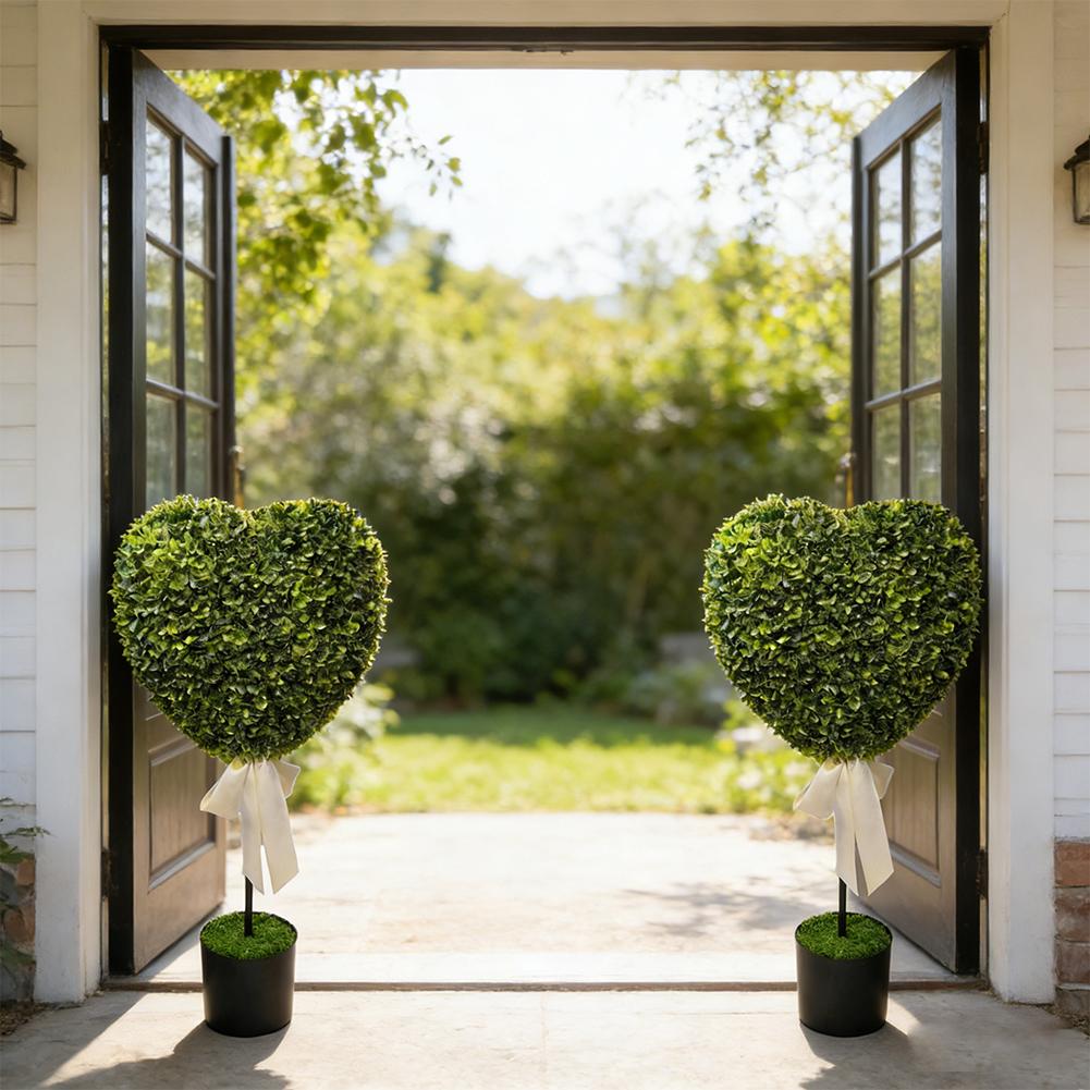 Fake Heart Plant 82cm Artificial Greenery Potted Plant Home Decor Garden Decoration Plastic Heart Shrub For Anniversary Party