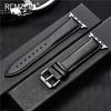 Calfskin Genuine Leather Watchband 38mm 40mm 41mm for Iwatch 8 7 6 5 4 3 SE Replace Wrist Strap 42mm 44mm 45mm for Apple Watch