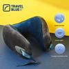Cuscino da viaggio blu infinito per il collo