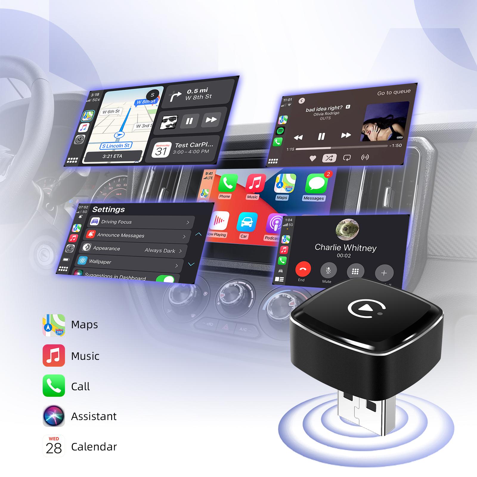 Ezonetronics Wireless CarPlay android auto adapter for factory wired car, wireless CarPlay & Android auto 2 in 1 RM-KPL083
