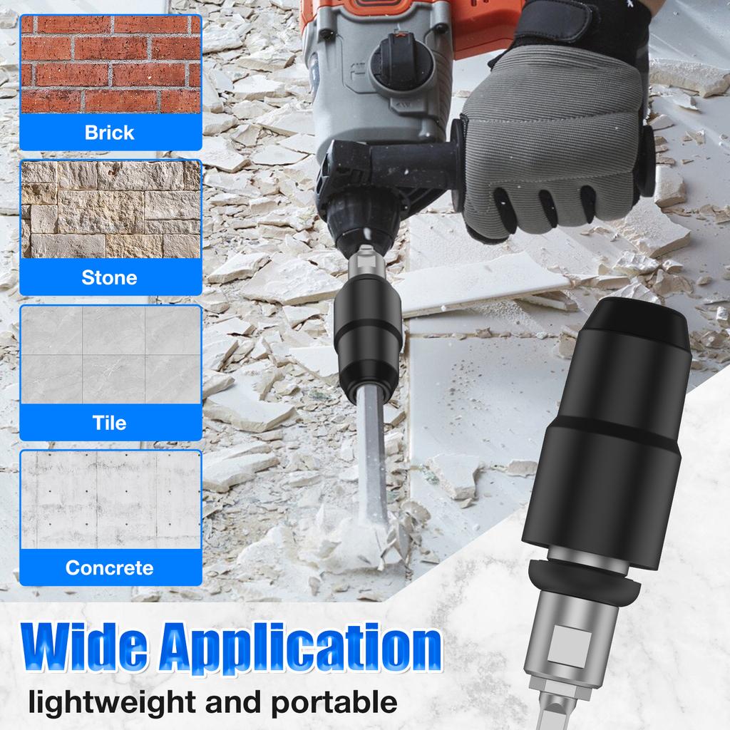 Carbon Steel Drill Bit Adapter for Rotary Hammer Drills Labor Saving Converter Shank Tool Drill Bit Adapter for Concrete and