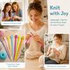 14pcs Plastic Knitting Needles Set Multicolour Plastic Knitting Needles  For Beginners