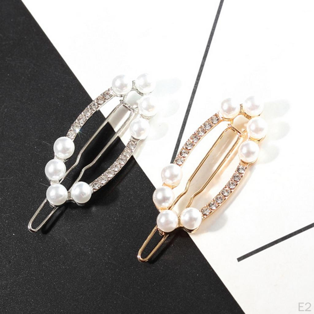 Fashion Crystal Hairpin Pearl Snap