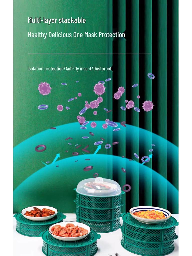 Multifunktionale mehrlagige Lebensmittelabdeckung mit Fliegen- und Insektenschutz
