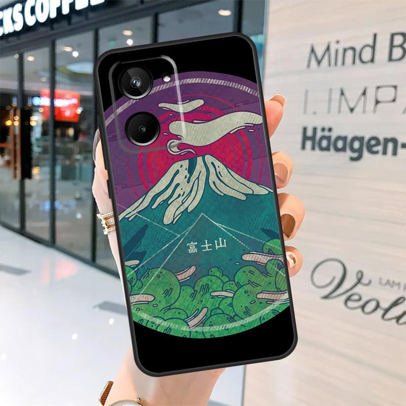 Japanese art Mount Fuji Case For Realme 15 Pro 12 11 13 14 Pro Plus GT6 GT7 C55 C51 C53 C25 C63 C61 C65 C67 C71 C75