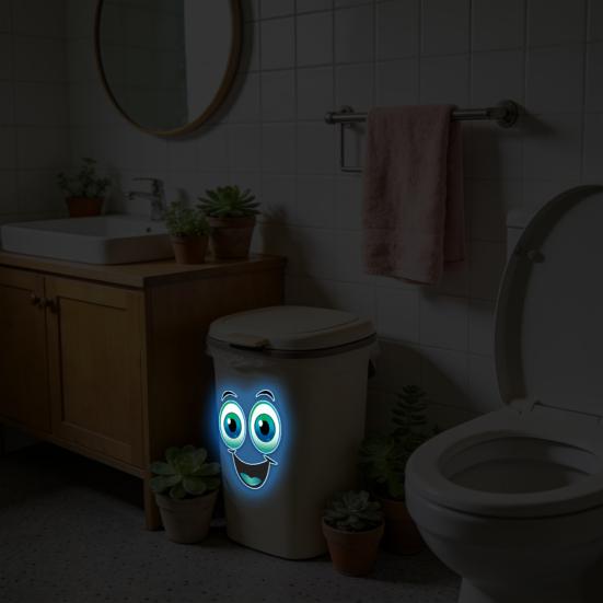 Luminous Eyes Toilet Stickers Removable Glow In The Dark Toilet Seat Cover Decals for Lavatory Bathroom Washroom